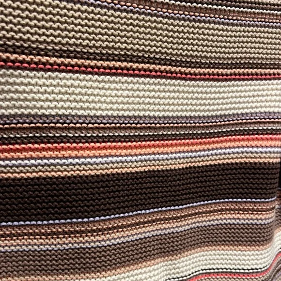 Vintage Multicolor Striped Mockneck Sweater - Picture 2 of 4